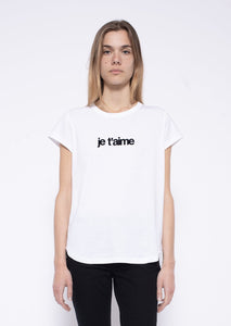 Je T'aime tshirt available at west2westport.com