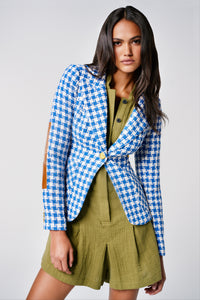 smythe brand patch pocket Duchess Blazer with leather elbow patches at west2westport.com