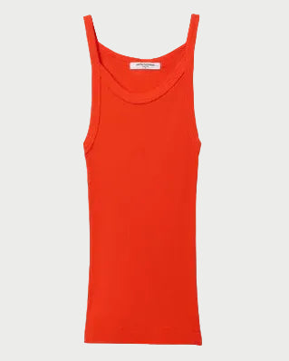 Red tank top on a white background
