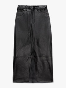 leather maxi skirt, available at west2westport.com