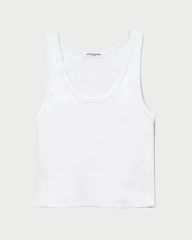 White tank top on a white background