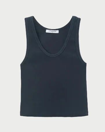 navy tank top on a white background
