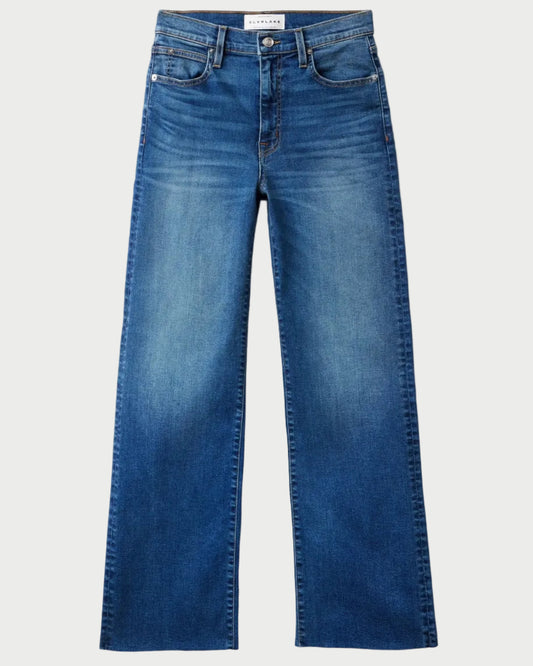 Blue jeans on a white background