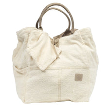 Load image into Gallery viewer, reversible beach bag in ivory at west2westport.com