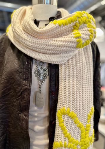 chunky and cozy long knit scarf at west2westport.com