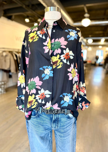 essentiel antwerp silk flowered blouse at west2westport.com