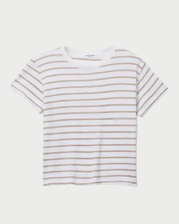 Striped t-shirt on a white background