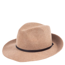 Load image into Gallery viewer, wear a felt fedora this season in  cappuccino brown at west2westport.com