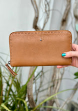 Load image into Gallery viewer, calfskin zippered walled in cognac at westport ct women&#39;s boutique WEST and online at west2westport.com