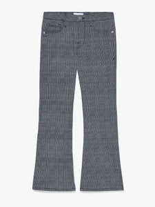 Frame Le Crop Mini Boot in black plaid at west2westport.com