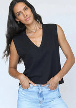 Load image into Gallery viewer, Black Margot Vneck, available at west2westport.com