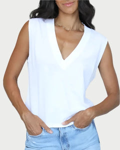 Margot tee in white, available at west2westport.com