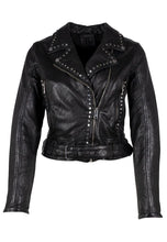 Load image into Gallery viewer, black studded leather jacket at west2westport.com