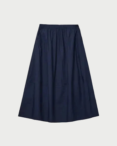 Navy blue skirt on a white background