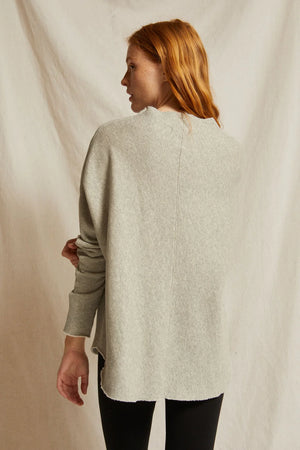 this cozy mock neck sweatshirt by perfect white tee has a great seam detail running down the back available at west2westport.com