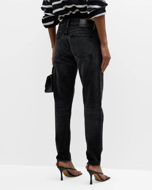 
            
                Load image into Gallery viewer, Back of the tapered moussy jeans, available at west2westport.com
            
        