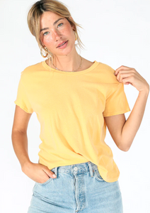 Honeycomb yellow tee, available at west2westport.com