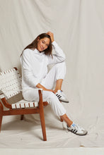Load image into Gallery viewer, Perfect white tee loungewear set in white at west2westport.com