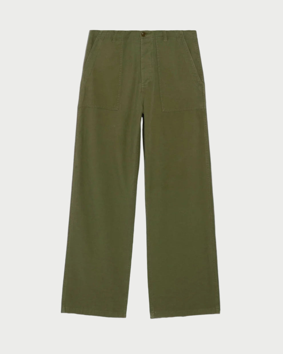 Green pants on a white background