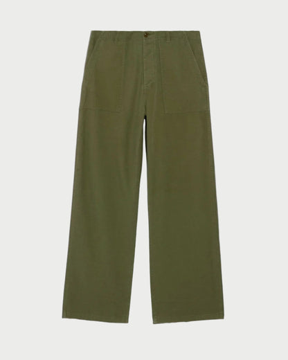 Green pants on a white background