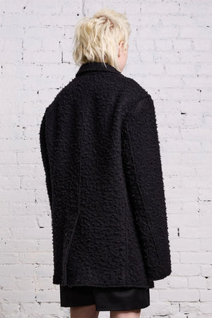 Back of the wool blazer, available at west2westport.com