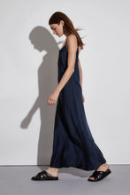 Load image into Gallery viewer, navy silk charmeuse slip dress at west2westport.com