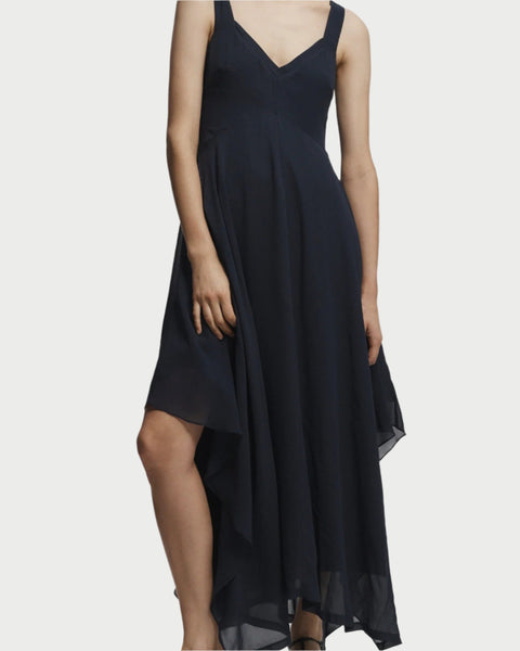 Riley Handkerchief Dress Navy / L by Saint Art NY