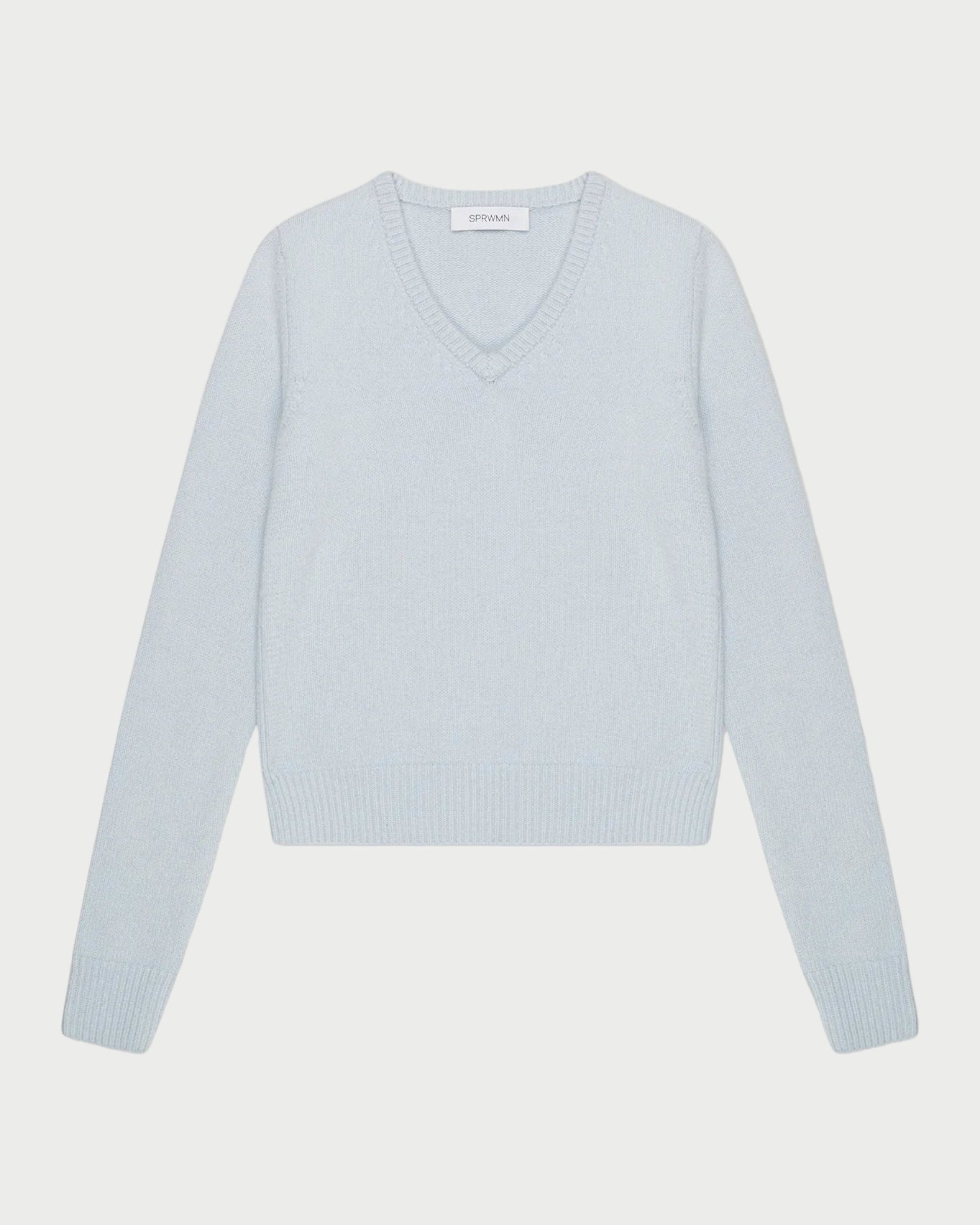 Light blue sweater on a white background