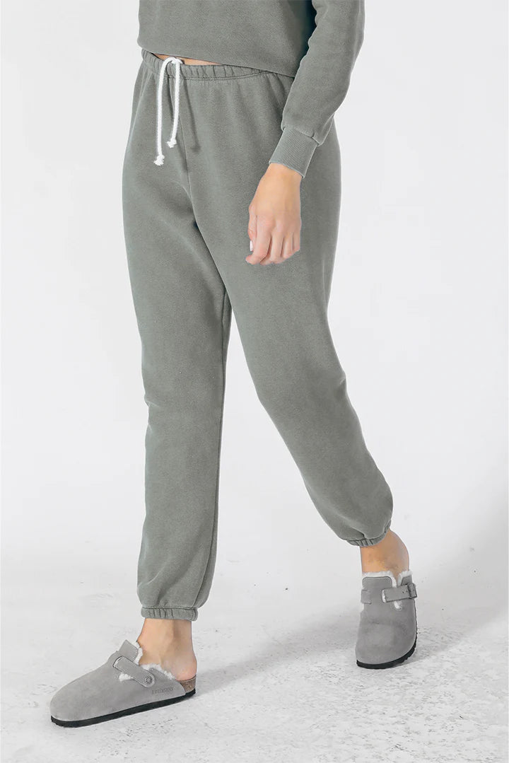 perfect white tee stevie jogger in uniform green at westport ct boutique WEST and online at west2westport.com