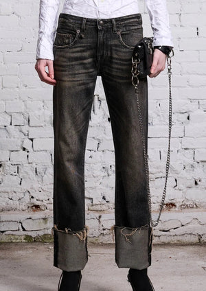 dreeing up in the r13 Tobi jean with a white button down shirt at west2westport.com