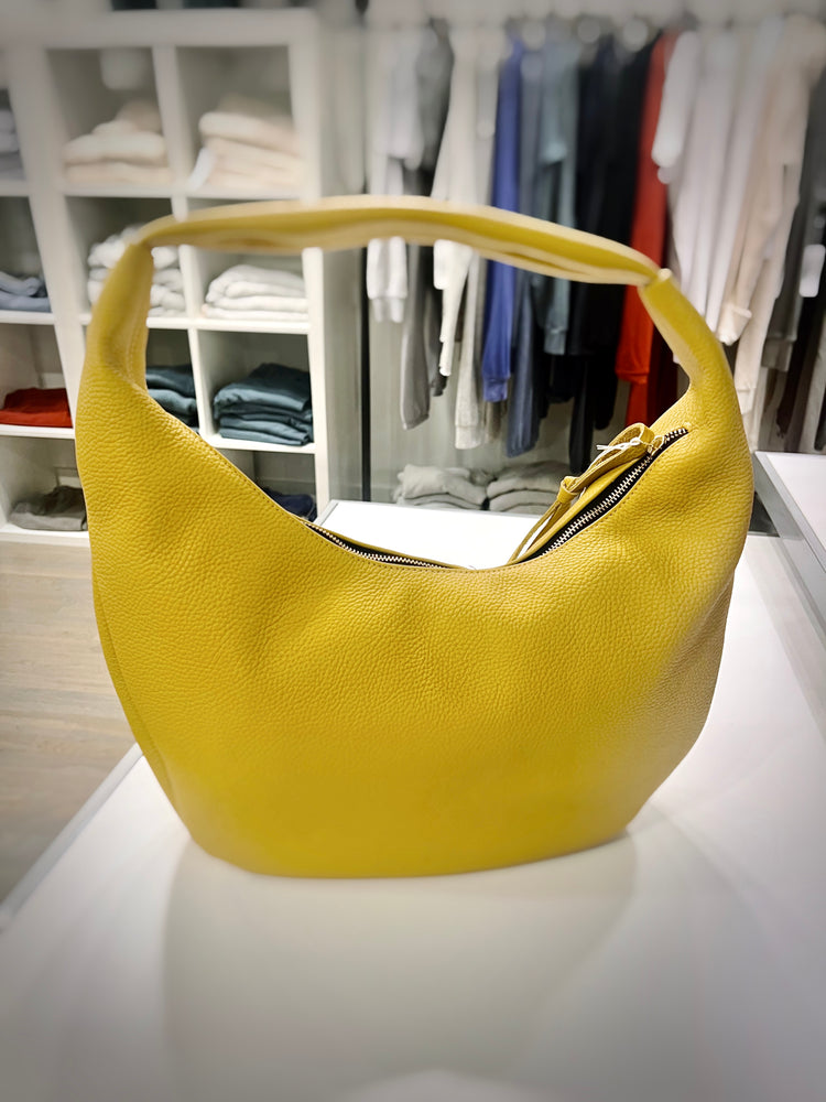 top handle hobo bag in marigold at west2westport.com