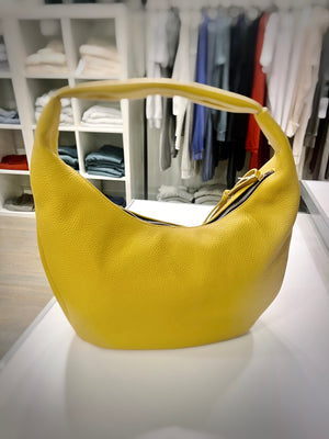 top handle hobo bag in marigold at west2westport.com