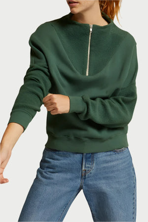 evergreen color fleece sweatshirt at west2westport.com