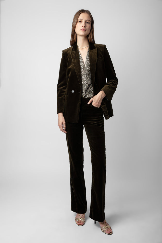 Tailored Velvet Pants