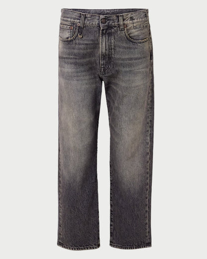 Pair of gray jeans on a white background