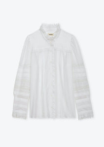Zadig and Voltaire White Tomboy Blouse, available at west2westport.com