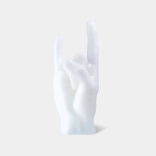 Load image into Gallery viewer, YOU ROCK hand gesture candle in white at west2westport.com