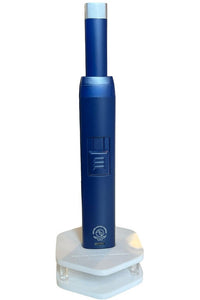 Blue rechargeable lighter, available at west2westport.com