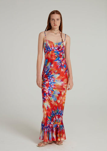 Tie dye dress, available at west2westport.com