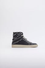 Load image into Gallery viewer, hight top zadig &amp; voltaire canvas sneaker at west2westport.com