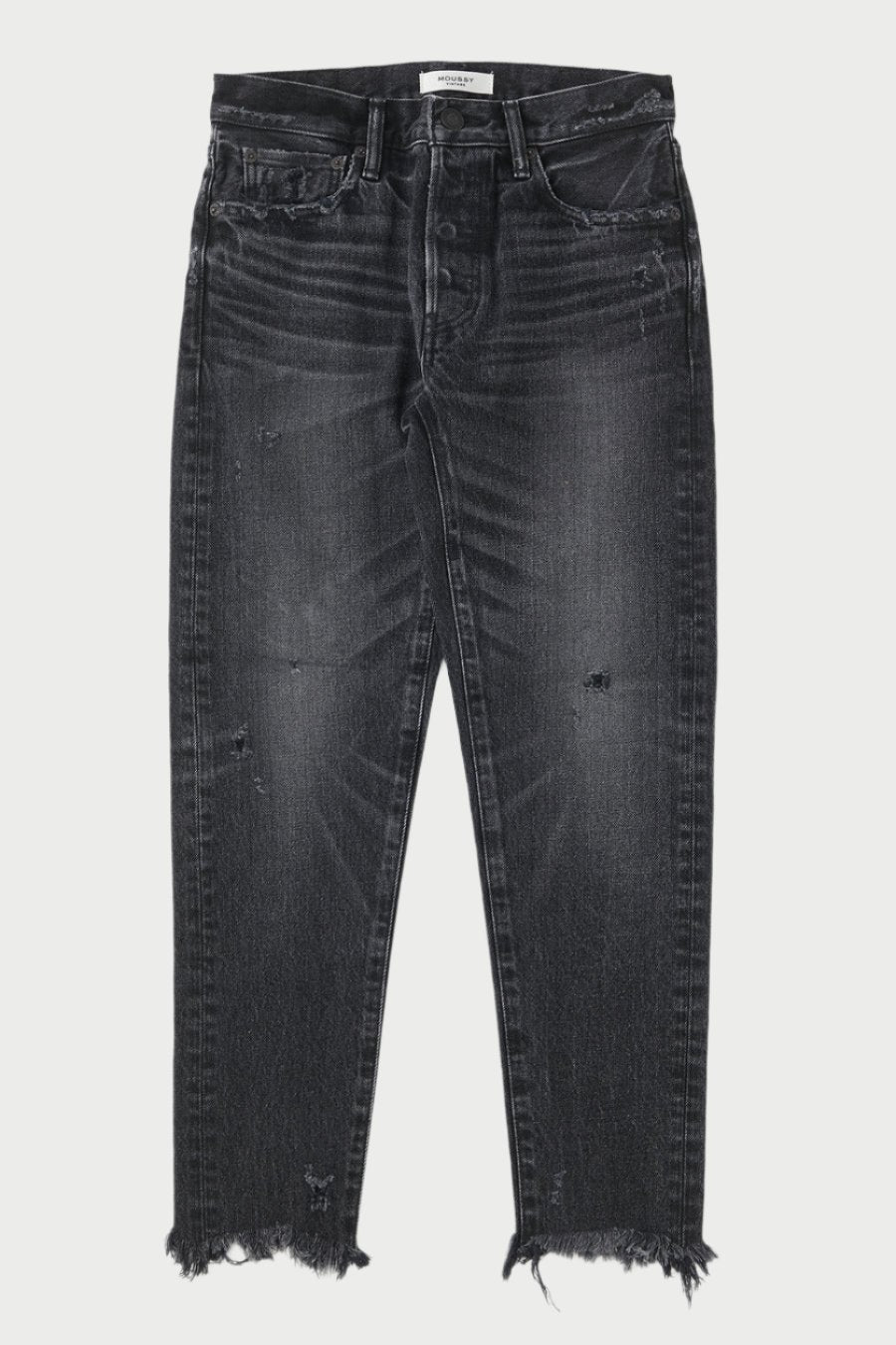 Moussy Tapered Black jeans, available at west2westport.com