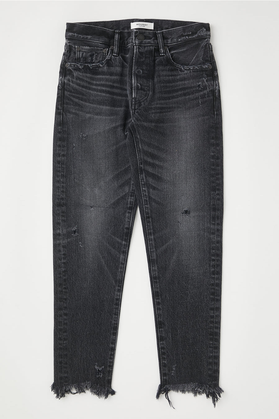 Moussy Tapered Black jeans, available at west2westport.com