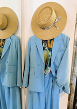 Load image into Gallery viewer, greyven power suit, essentiel antwerp blouse and labeljae straw hat at west2westport.com