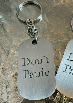 
            
                Load image into Gallery viewer, Simply Eartha Don&amp;#39;t Panic Key Chain at west2westport.com
            
        