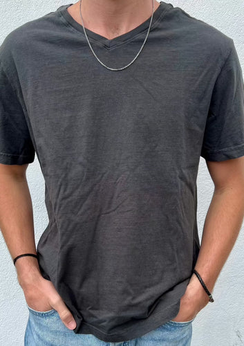 Ring V Neck in Black, available at west2westport.com