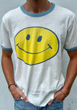 Load image into Gallery viewer, Smiley Face Ringer tee, available at west2westport.com