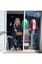Load image into Gallery viewer, Kitt Shapiro wears GreyVen suit and Heny Beguelin crossbody bag at her Westport CT boutique west2westport.com