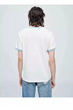 Load image into Gallery viewer, rear view men&#39;s RE/DONE Smiley Ringer T-shirt, available at west2westport.com