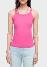 Load image into Gallery viewer, Ribbed tank by Re/Done in fuchsia, available at west2westport.com