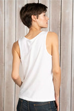 Load image into Gallery viewer, Back of the Antique White Parrish tank, available at west2westport.com
